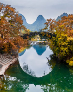 Arch bridge at Yangshou (Guilin) in China Arch bridge at Yangshou (Guilin) in China